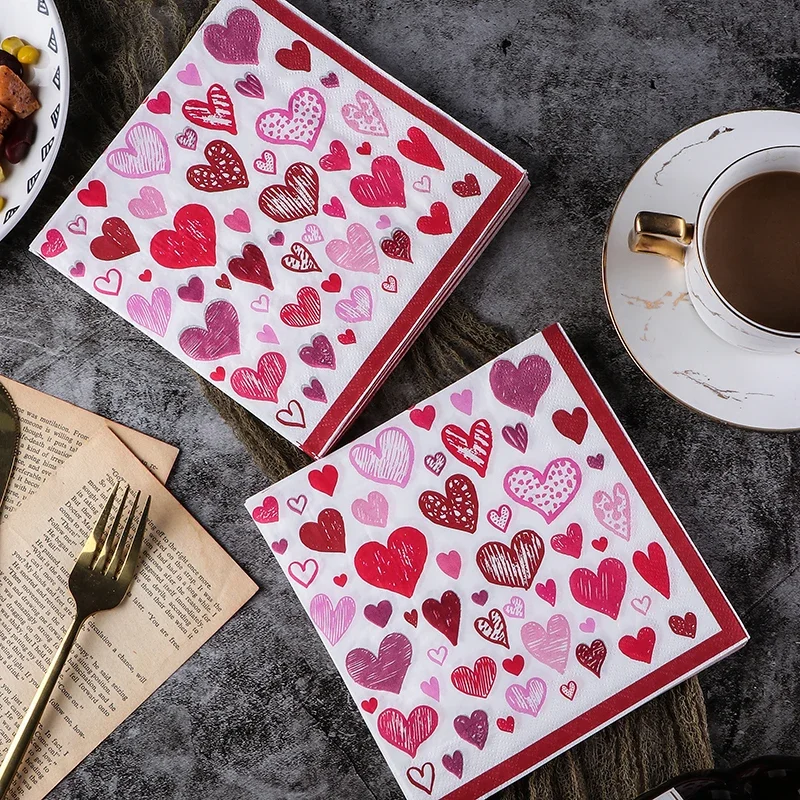 Baby Food In Restaurant - 20pcs/pac Food Grade Printed Napkins Hotel
