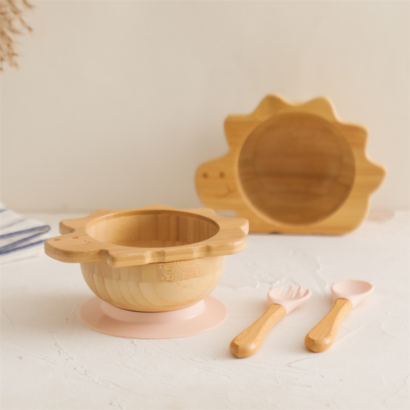 Baby Wooden Tableware Set Dino - Baby Food Lunch 评论和价格