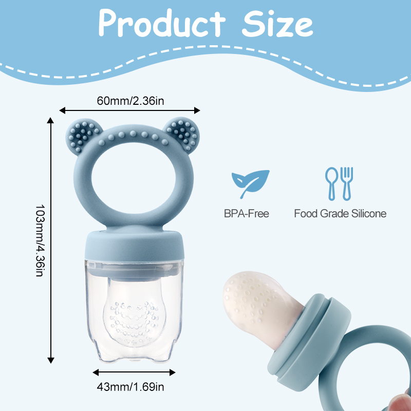 Silicone Bear Shaped Baby Frui - Baby Food Feeder 评论和价格
