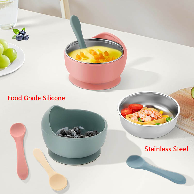 3Pcs Set Baby Feeding Bowl Wit - Baby Food Feeder 评论和价格