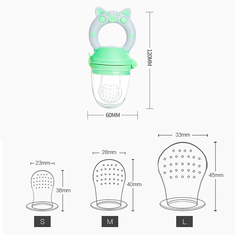 4pcs/set Silicone Fruit & Vege - Baby Food Feeder 评论和价格