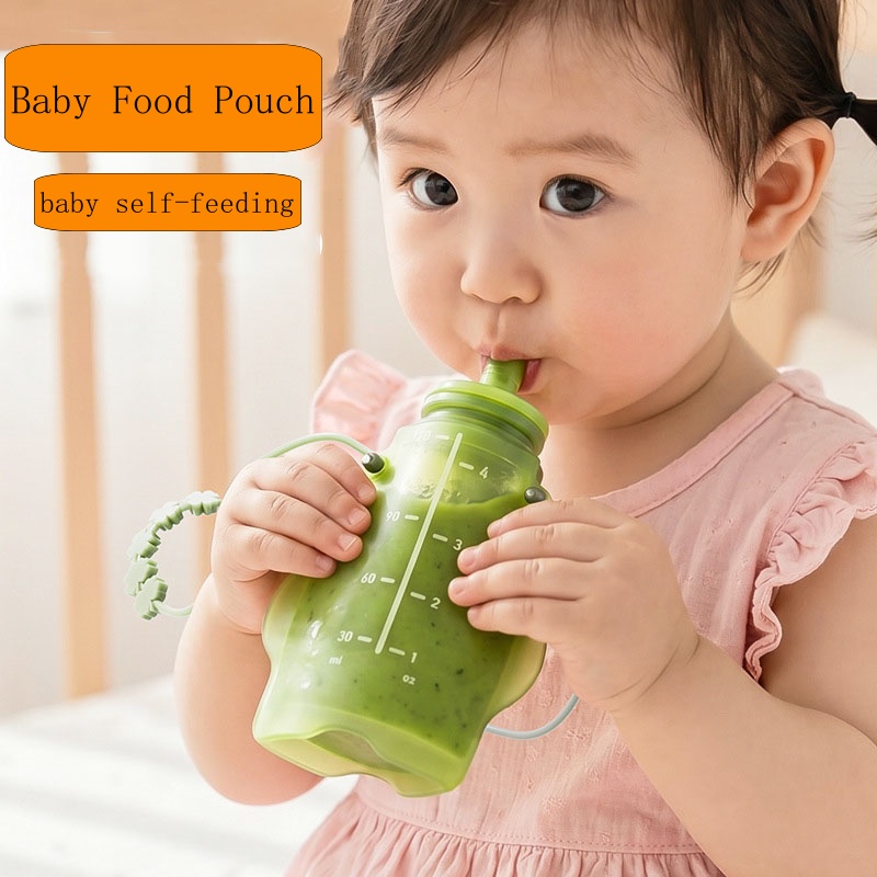 BPA Free Silicone Fruit Puree  - Baby Food Pouches 1 Year Old 评论和价格