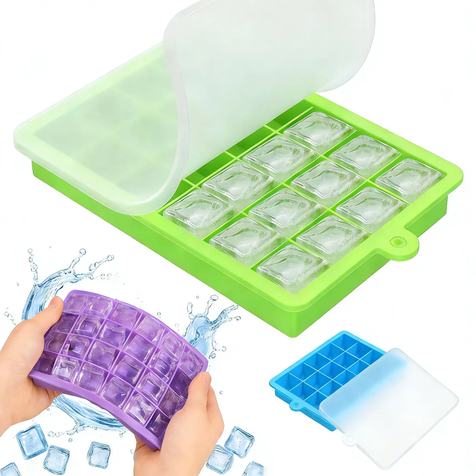 Silicone Ice Cube Tray Easy Re - Baby Food Freezer Tray 评论和价格