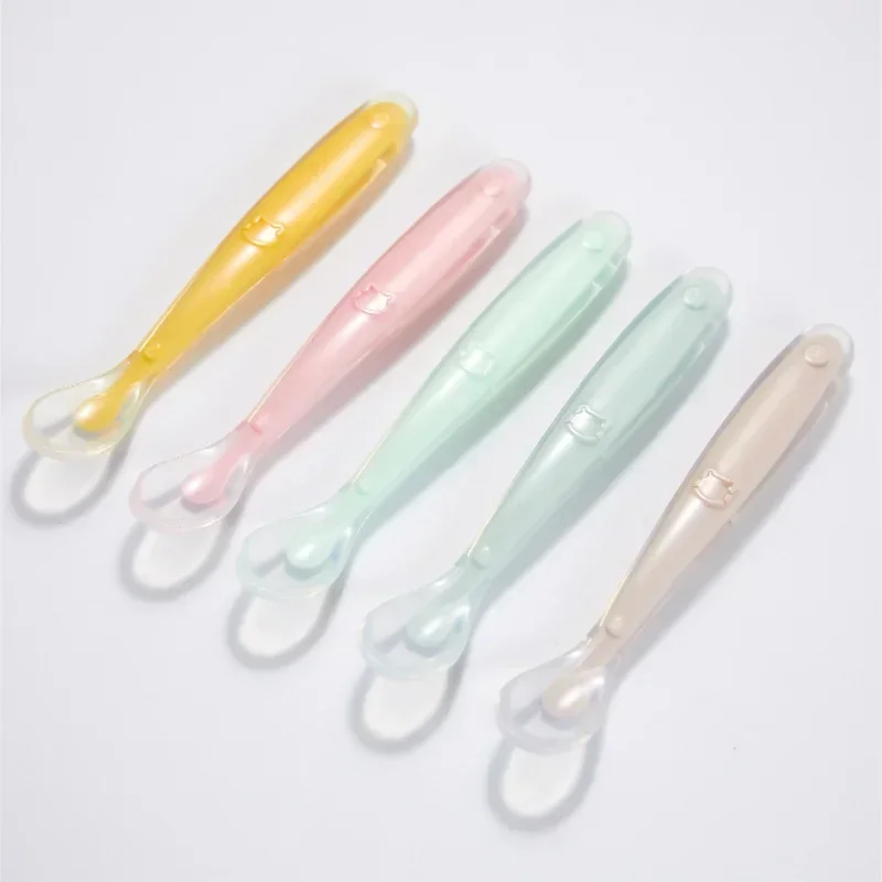 Soft Silicone Baby Spoon Toddl - Baby Food Lunch 评论和价格