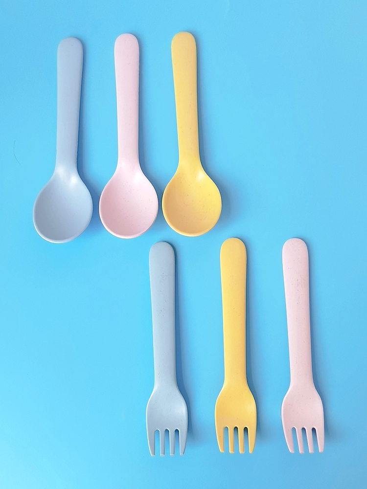 Bamboo Fiber Fork Spoon Baby A - Baby Food In Restaurant 评论和价格