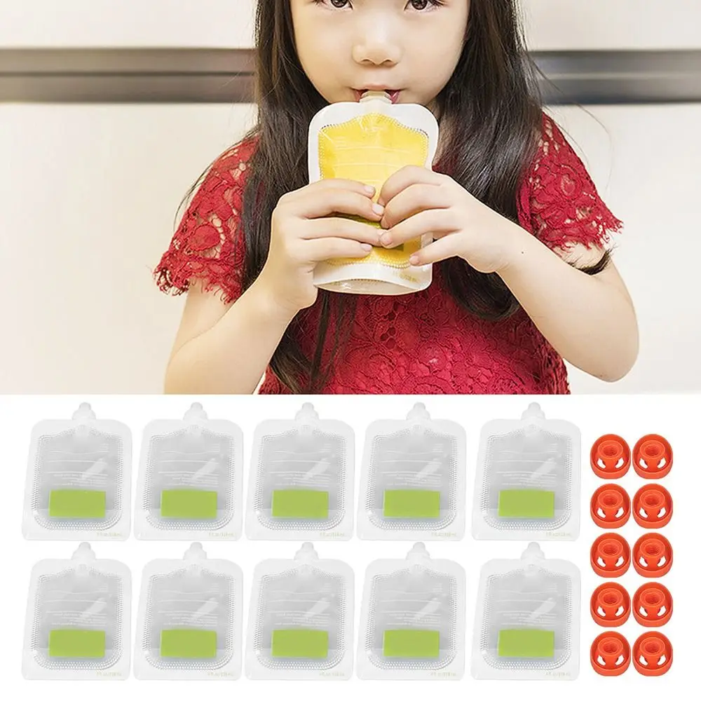 10Pcs Reusable Complementary F - Baby Food Pouches 1 Year Old 评论和价格