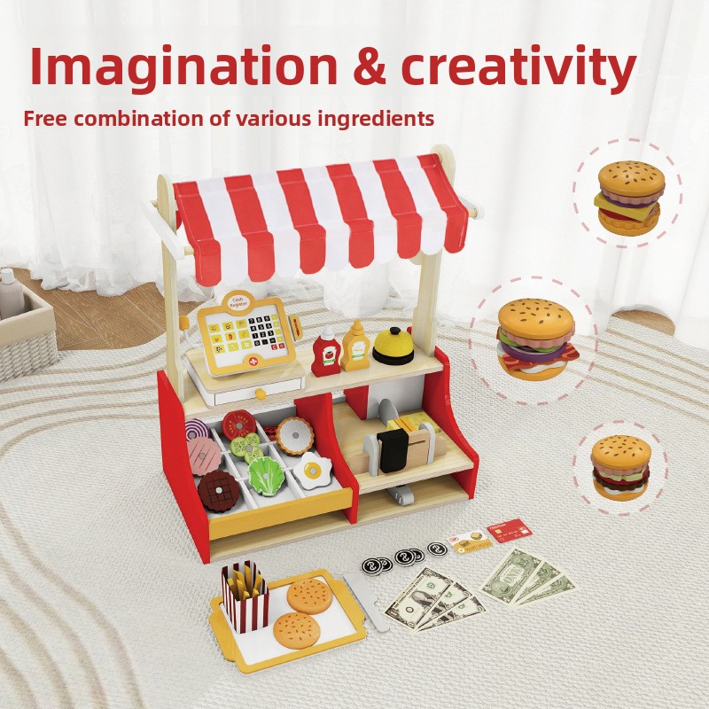 Children Toy Puzzle Wood Hambu - Baby Food In Restaurant 评论和价格